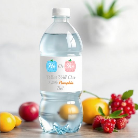 Étiquette Pour Bouteilles D'eau Révélation de l'automne du citrouille