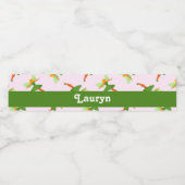 Étiquette Pour Bouteilles D'eau Robe verte fée à la mode (Étiquettes simples)