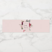 Étiquette Pour Bouteilles D'eau Romantic Pink Bridal Bouquet Personalized (Étiquettes simples)