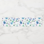 Étiquette Pour Bouteilles D'eau Rose bleue (Étiquettes simples)