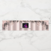 Étiquette Pour Bouteilles D'eau Rose Blush Black Drives Dynasty Drinks Logo de l'é (Étiquettes simples)