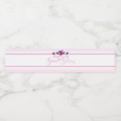 Étiquette Pour Bouteilles D'eau Rose Floral Sweet 16 (Étiquettes simples)