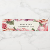 Étiquette Pour Bouteilles D'eau Rose rose délabrée (Étiquettes simples)
