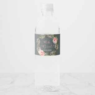 Étiquette Pour Bouteilles D'eau Rose rose florale