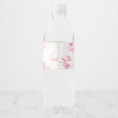 Étiquette Pour Bouteilles D'eau Rose sur nuage neuf Baby shower (Dos)