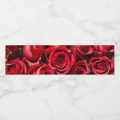 Étiquette Pour Bouteilles D'eau Roses rouges (Étiquettes simples)