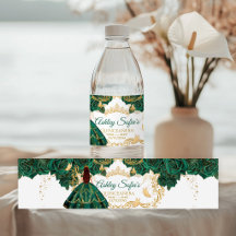 Royal Émeraude Vert Or Quinceañera
