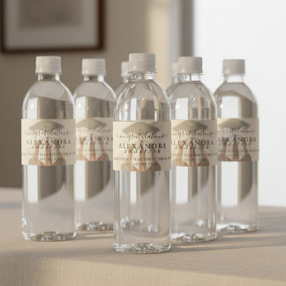 Étiquette Pour Bouteilles D'eau Ruban de remise de diplôme en calligraphie fantais