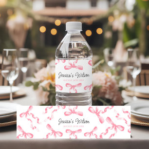 Étiquette Pour Bouteilles D'eau Ruban rose