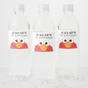 Étiquette Pour Bouteilles D'eau Rue Sésame Elmo Birthday Chalkboard