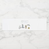 Étiquette Pour Bouteilles D'eau Russe Cowboy Ouest (Étiquettes simples)