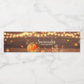 Étiquette Pour Bouteilles D'eau Rustic Automne quitte le Baby shower Citrouille (Étiquettes simples)