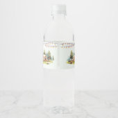 Étiquette Pour Bouteilles D'eau Rustic Camping fête d'anniversaire (Dos)
