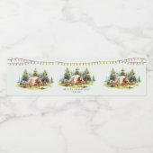 Étiquette Pour Bouteilles D'eau Rustic Camping fête d'anniversaire (Étiquettes simples)