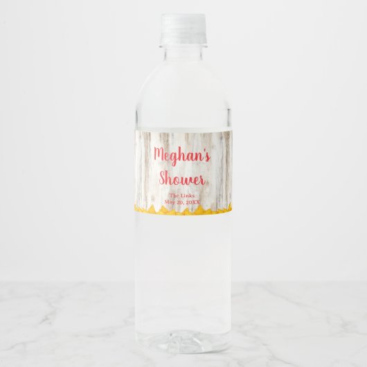 Étiquette Pour Bouteilles D'eau Rustic Fiesta Water Bottle Labels | Taco Shower (Devant)