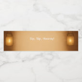 Étiquette Pour Bouteilles D'eau Rustique Mason Jar & String Mariage (Étiquettes simples)