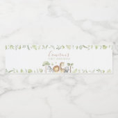 Étiquette Pour Bouteilles D'eau Safari Animaux (Étiquettes simples)