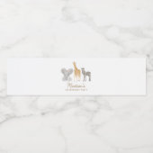 Étiquette Pour Bouteilles D'eau Safari Anniversaire (Étiquettes simples)