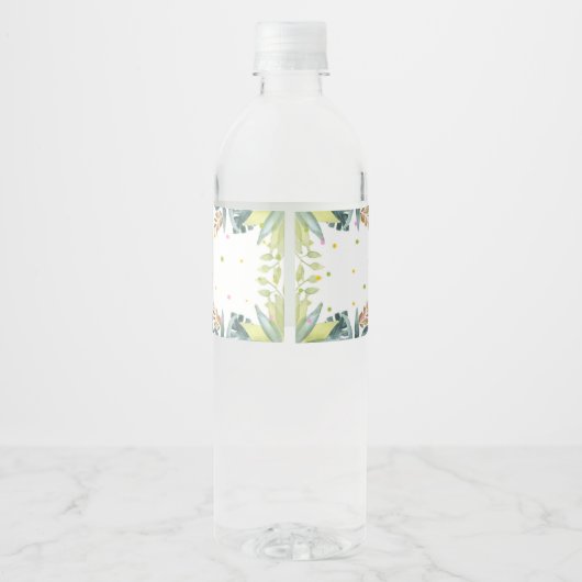 Étiquette Pour Bouteilles D'eau Safari Party Animaux Anniversaire Zoo Fête Sauvage (Dos)