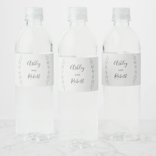 Étiquette Pour Bouteilles D'eau Sage Green Bouteille d'eau Étiquette, Mariage