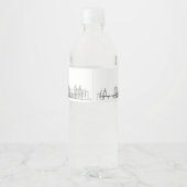 Étiquette Pour Bouteilles D'eau Saint Paul Skyline | Message de bienvenue (Dos)