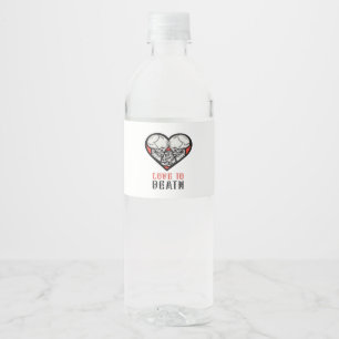 Étiquette Pour Bouteilles D'eau Saint Valentin Esthétique Jusqu'à Ce Que La Mort N