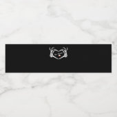 Étiquette Pour Bouteilles D'eau Saison classique Skeleton Hand Heart (Étiquettes simples)