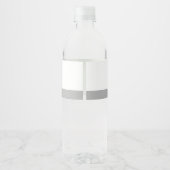 Étiquette Pour Bouteilles D'eau Script Silver Gradué | Faux Metallic tendance (Dos)