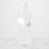 Étiquette Pour Bouteilles D'eau Seattle Skyline | Message de bienvenue (Dos)