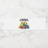 Étiquette Pour Bouteilles D'eau Sesame Street Pals 1er anniversaire (Étiquettes simples)