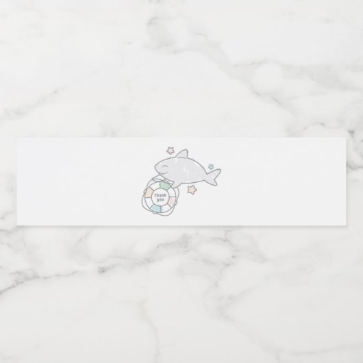 Étiquette Pour Bouteilles D'eau Shark Ahoy (Étiquettes simples)