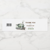 Étiquette Pour Bouteilles D'eau Signal d'eau de train modifiable Anniversaire (Étiquettes simples)