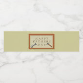 ÉTIQUETTE POUR BOUTEILLES D'EAU SIGNE FÊTE DES PÈRES EN BOIS (Étiquettes simples)