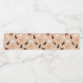 Étiquette Pour Bouteilles D'eau Silhouette de chat (Étiquettes simples)