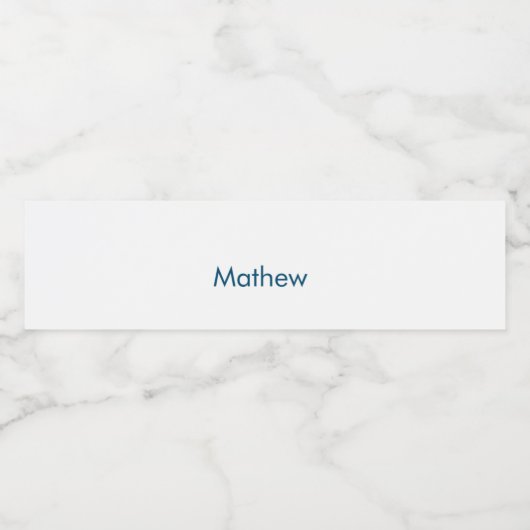 Étiquette Pour Bouteilles D'eau simple initiale lettre monogramme ajoutez votre no (Étiquettes simples)