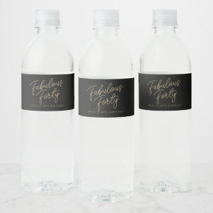 Étiquette Pour Bouteilles D'eau Simple moderne Fabrique Quarante Anniversaire pers