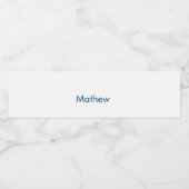 Étiquette Pour Bouteilles D'eau simple monogramme de lettre initiale ajoutez votre (Étiquettes simples)