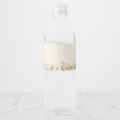 Étiquette Pour Bouteilles D'eau Simple Russe Automne Mariage beige (Dos)