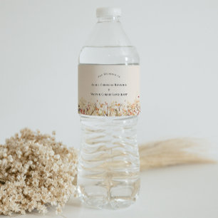 Étiquette Pour Bouteilles D'eau Simple Russe Automne Mariage beige