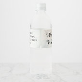 Étiquette Pour Bouteilles D'eau Site Web mariage Ajouter Nom du site Code QR Minim (Dos)