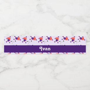 Étiquette Pour Bouteilles D'eau Skating ice hockey player