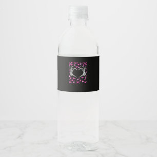 Étiquette Pour Bouteilles D'eau Skeleton Coeur main Valentines Jour Funny Viral