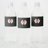 Étiquette Pour Bouteilles D'eau Skeleton Hands Heart Classic (Bouteilles)