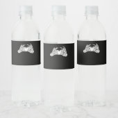 Étiquette Pour Bouteilles D'eau Skeleton Heart Hands - Lumière (Bouteilles)