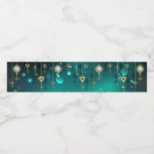 Étiquette Pour Bouteilles D'eau Skeleton Keys on Green Background (Étiquettes simples)