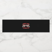 Étiquette Pour Bouteilles D'eau Skeleton Mains Coeur Design Classique (Étiquettes simples)