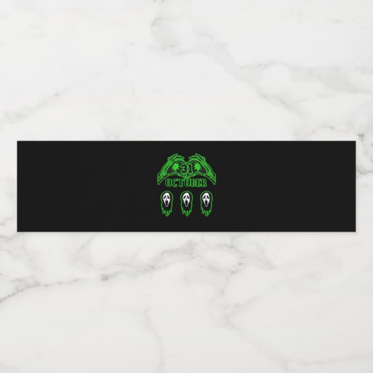 Étiquette Pour Bouteilles D'eau Skeleton Mains Design classique (Étiquettes simples)