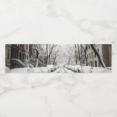 Étiquette Pour Bouteilles D'eau Snow Urban Christmas à Brooklyn (Étiquettes simples)