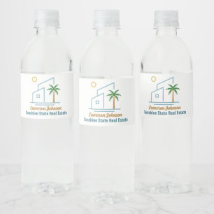 Étiquette Pour Bouteilles D'eau Société Immobilière de Plage Personnalisable Migno