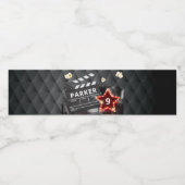 Étiquette Pour Bouteilles D'eau Soirée cinéma Elegant Anniversaire (Étiquettes simples)